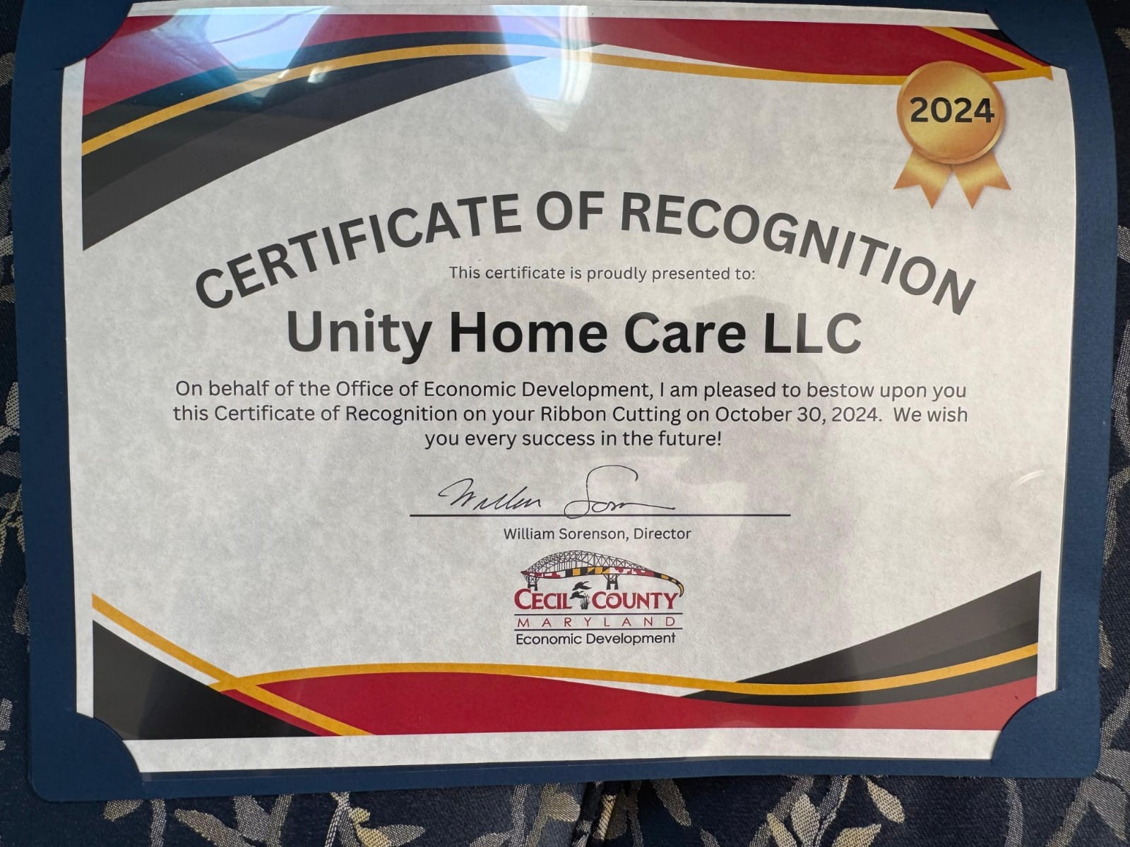 Certificate of Recognition