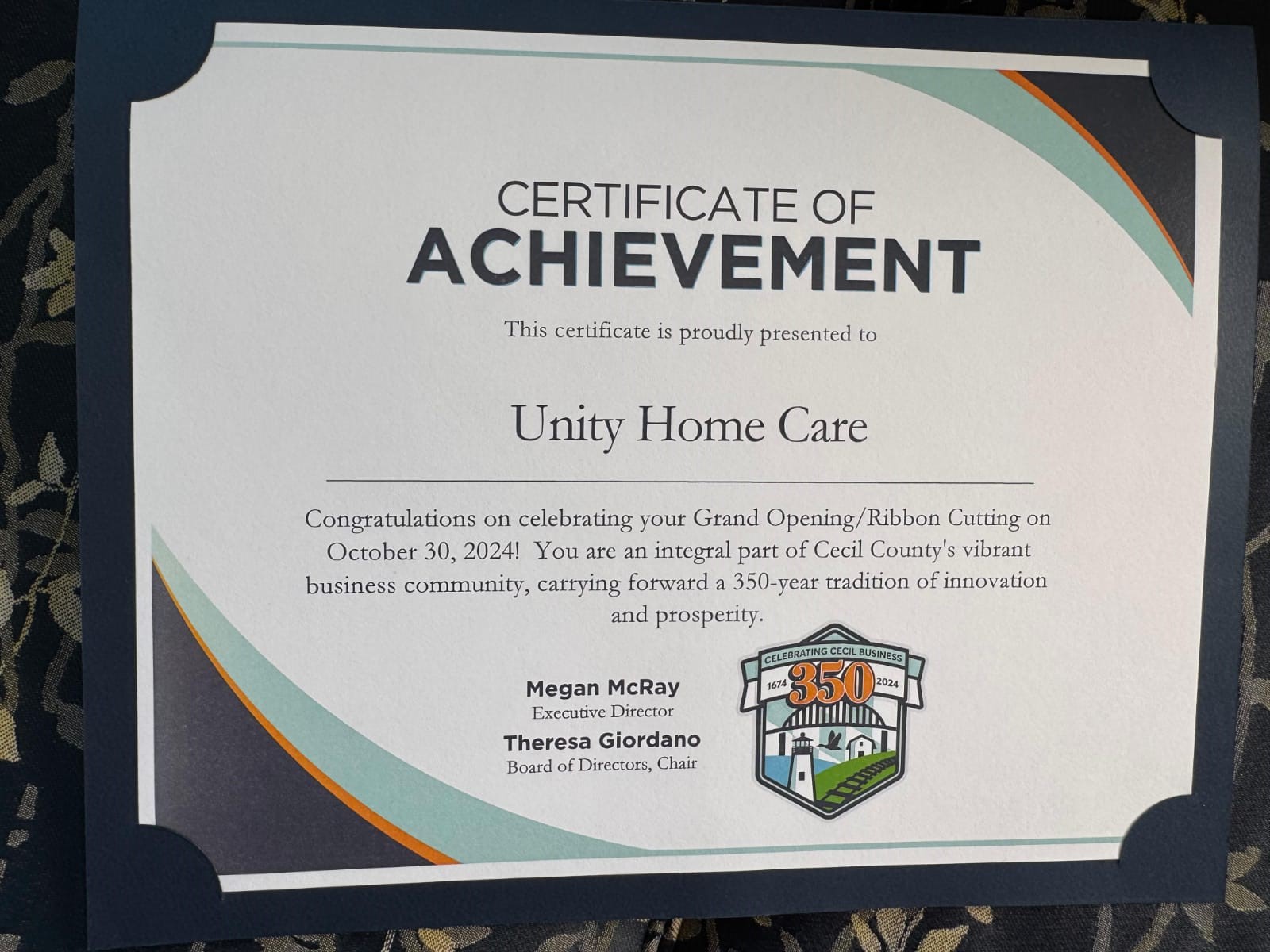 Certificate of Achievement